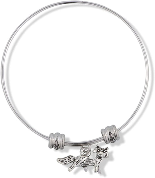 Fox 3D Fancy Charm Bangle