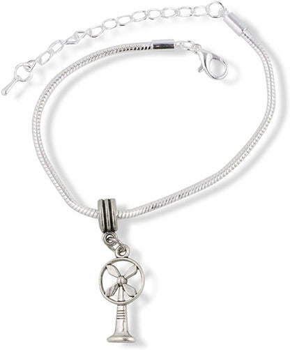 Emerald Park Jewelry Fan for a Desk Snake Chain Charm Bracelet