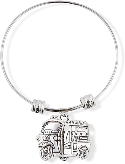 Thailand Tuk Tuk Taxi Fancy Charm Bangle