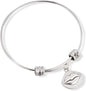 Emerald Park Jewelry Lips on Oval Fancy Charm Bangle