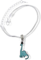 Emerald Park Jewelry Brontosaurus Cartoonish Dinosaur Snake Chain Charm Bracelet