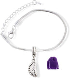 Dumpling Perogy Pierogi Food Cooking Snake Chain Charm Bracelet