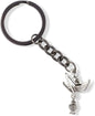 EPJ Fisherman Catching Fish in Row Boat Charm Keychain