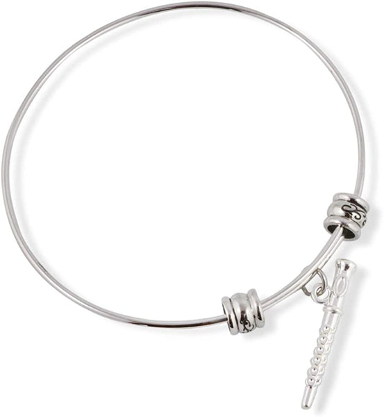 Flute Bracelet | Bangle Jewelry Jewlry Gift for Men Women Decor Flutes Musician Teacher Student Orchestra Musical Wind Instrument fife