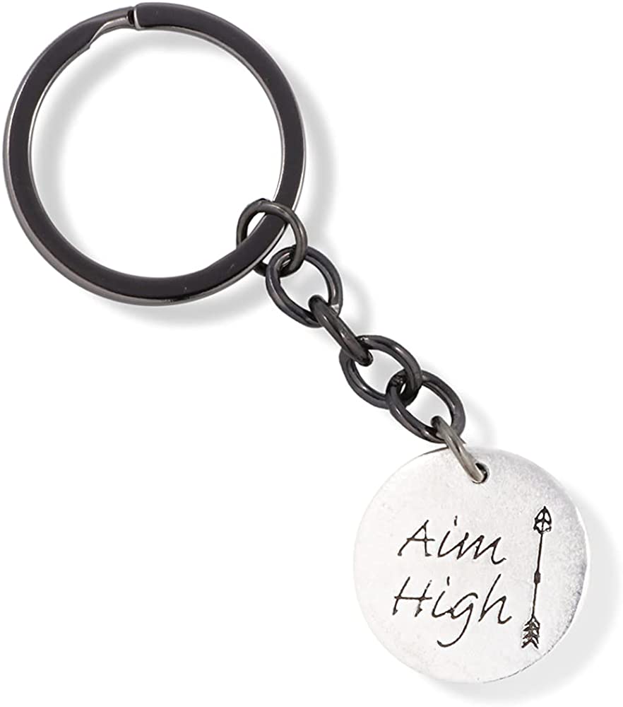 EPJ Aim High Text Charm Keychain
