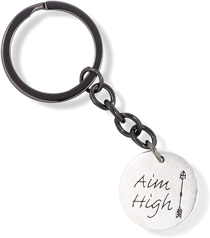 EPJ Aim High Text Charm Keychain