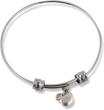 Apple with one Leaf Fancy Charm Bangle