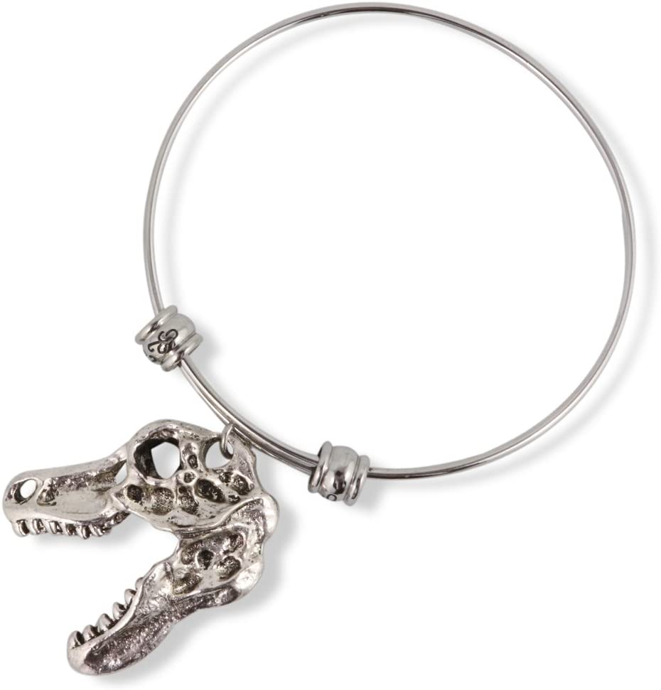 Dinosaur Gifts Bracelet Bangle Jewelry Jewlry TRex T Rex Tyrannosaurus Tyrannosaur Teranosaurus Dinosaur Bracelet Accessories Stuff Gift for Kids Men Women Boys Girls Decor Prehistoric Creature