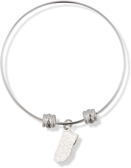 Puerto Rico Country Map Fancy Charm Bangle