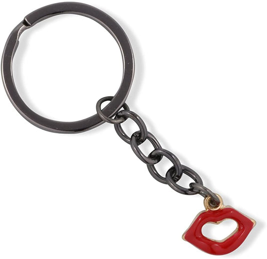 Emerald Park Jewelry Red Lips Charm Keychain