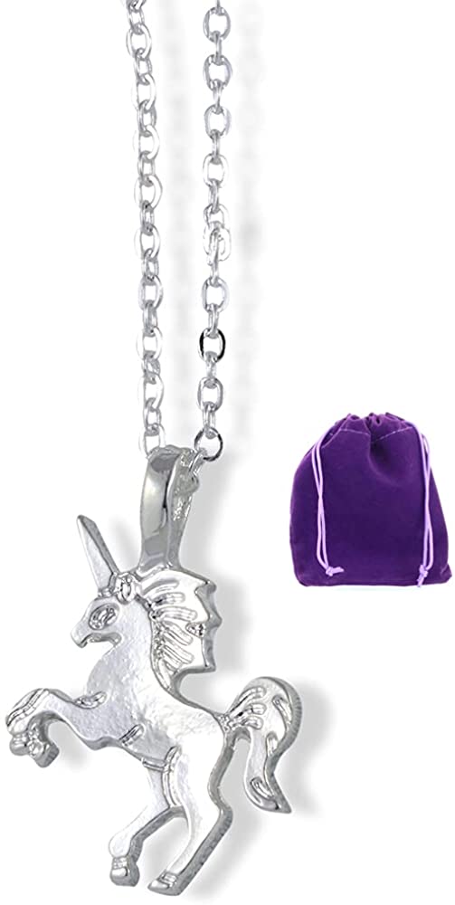 Unicorn Charm Necklace with Stainless Steel Snake Chain