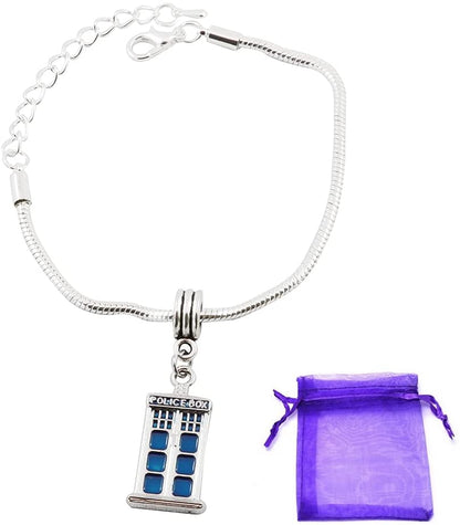 Emerald Park Jewelry Police Box Bracelet | Fans The Popular TV Series Gift Men Women Boys Girls Police Decor Call Box Policeman Box - Hypoallergenic