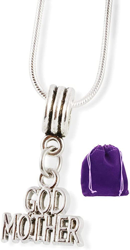 Godmother Gift from Godchild Necklace Pendants Godparent Gifts from Godchild God Mother Jewelry Baptism Christening Madrina Mom Godmom Best Ever for Women Accessories Charm Special Jewelry Godmothers