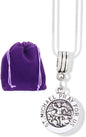 Saint Michael Pray for Us Round Charm Snake Chain Necklace