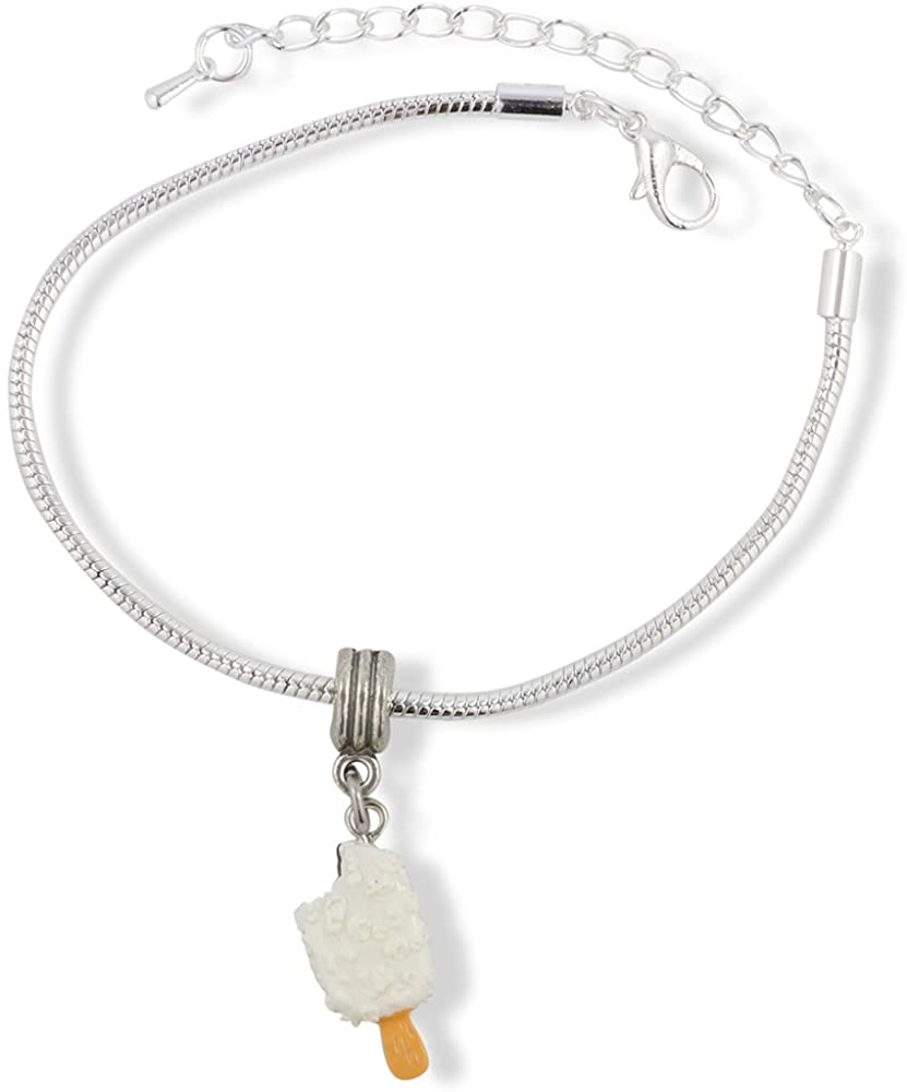 Emerald Park Jewelry Ice Cream Treat Snake Chain Charm Bracelet