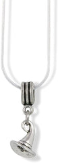 Witch Necklace | Witch Hat Charm Snake Chain Necklace