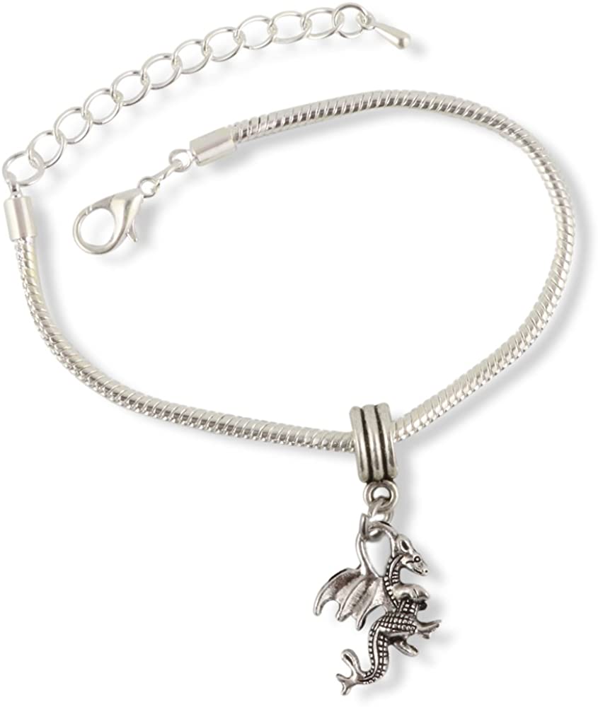 Dragon Bracelet | Stainless Steel Snake Chain Charm Bracelet