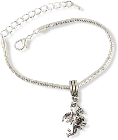 Dragon Bracelet | Stainless Steel Snake Chain Charm Bracelet