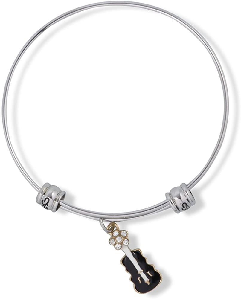 Emerald Park Jewelry Bass Cello Musical Instrument Fancy Charm Bangle