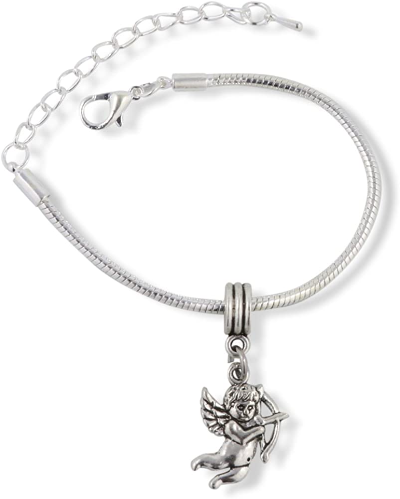 Emerald Park Jewelry Cupid Snake Chain Charm Bracelet