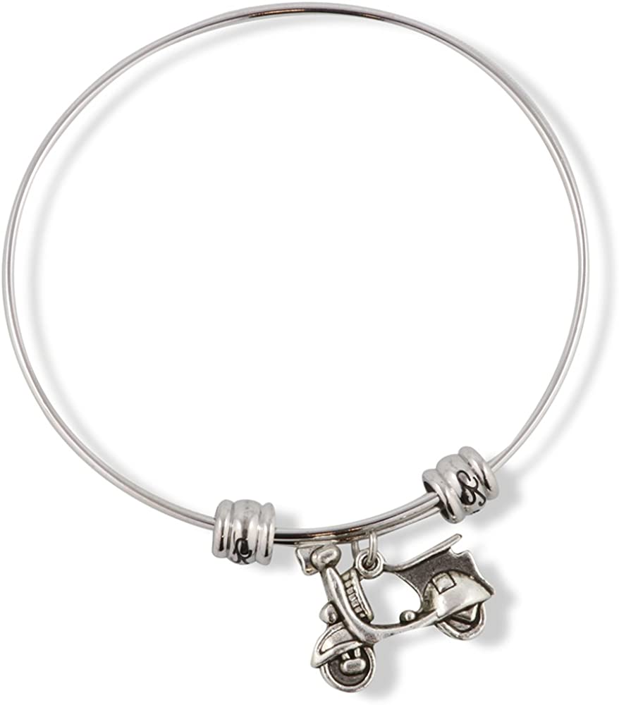 Emerald Park Jewelry Vespa Scooter Bike Fancy Charm Bangle