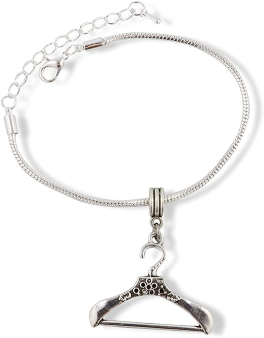 Emerald Park Jewelry Fashion Clothing Hanger Snake Chain Charm Bracelet
