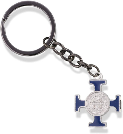 EPJ Saint Michael Blue Cross Charm Keychain