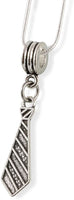 Neck Tie Striped Snake Chain Necklace