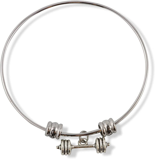 Dumbbell Bracelet Bangle Jewelry Jewlry Barbell Fitness Charm Accessories Stuff Gift for Kids Men Women Boys Girls Decor Strength Weight Lifting Bodybuilding Gym Wear Dumbbell Gifts Small Dumbbell