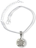 Emerald Park Jewelry Today Would Be a Lovely Day Text Sayings Snake Chain Charm Bracelet