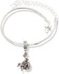 EPJ Bucking Bronco Rodeo Cowboy Snake Chain Charm Bracelet