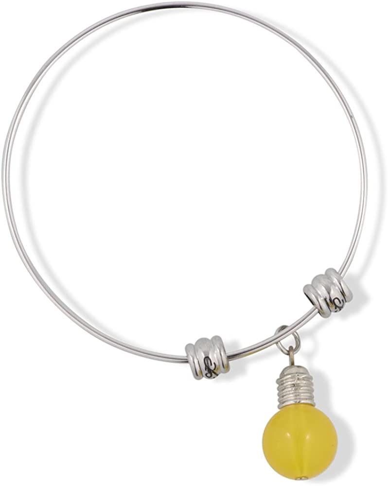 EPJ Light Bulb Yellow Fancy Charm Bangle