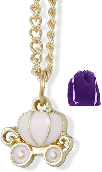 Emerald Park Jewelry Pumpkin Carriage Charm Gold Coloured Chain Necklace