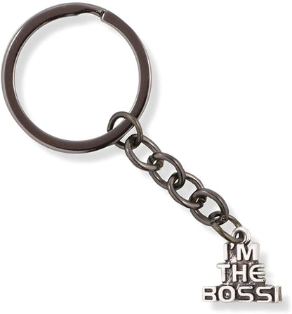 EPJ I'm The Boss Text Charm Keychain