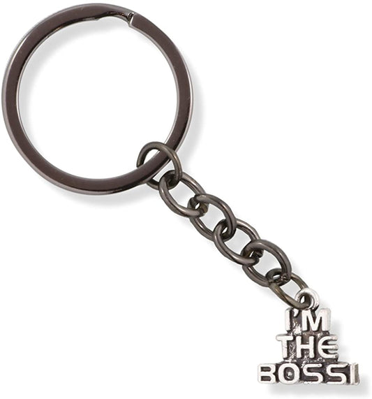 EPJ I'm The Boss Text Charm Keychain