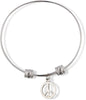 Emerald Park Jewelry Peace Outline Fancy Charm Bangle