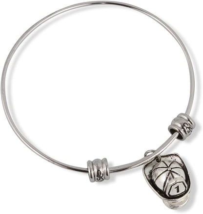 Emerald Park Jewelry Fireman Helmet (with No 1 on Front) Fancy Bangle