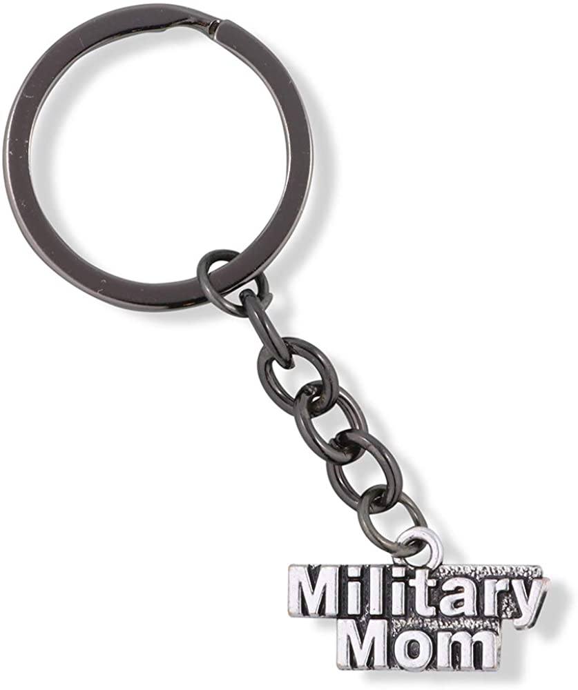 Emerald Park Jewelry Military Mom Charm Keychain