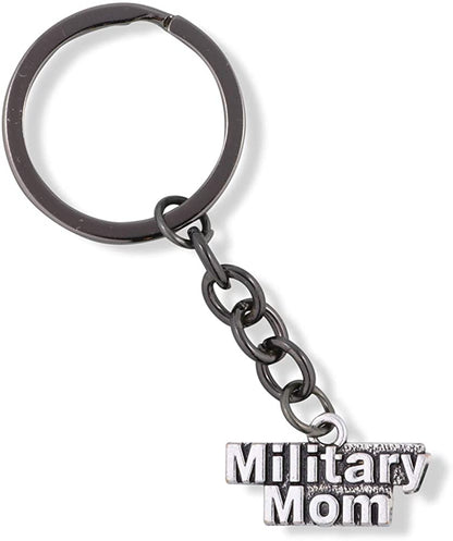 Emerald Park Jewelry Military Mom Charm Keychain