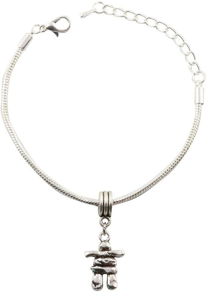 Emerald Park Jewelry Inuksuk Bracelet | Snake Chain Charm Bracelet