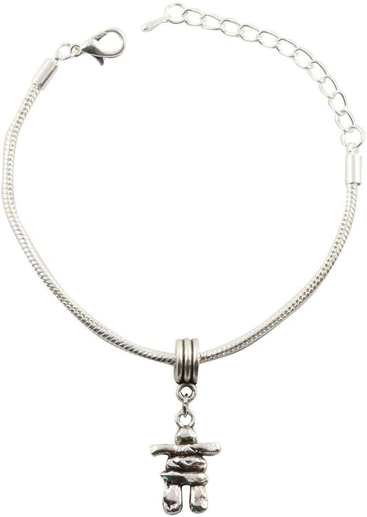 Emerald Park Jewelry Inuksuk Bracelet | Snake Chain Charm Bracelet