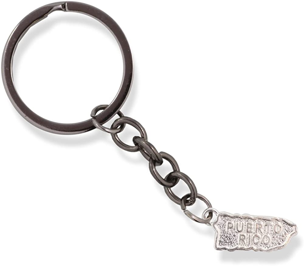 EPJ Puerto Rico Country Map Charm Keychain