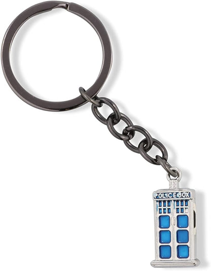 Emerald Park Jewelry Police Box Keychain | for Fans of The Popular TV Series Gift for Men Women Boys Girls Police Decor Call Box Policeman Box - Hypoallergenic