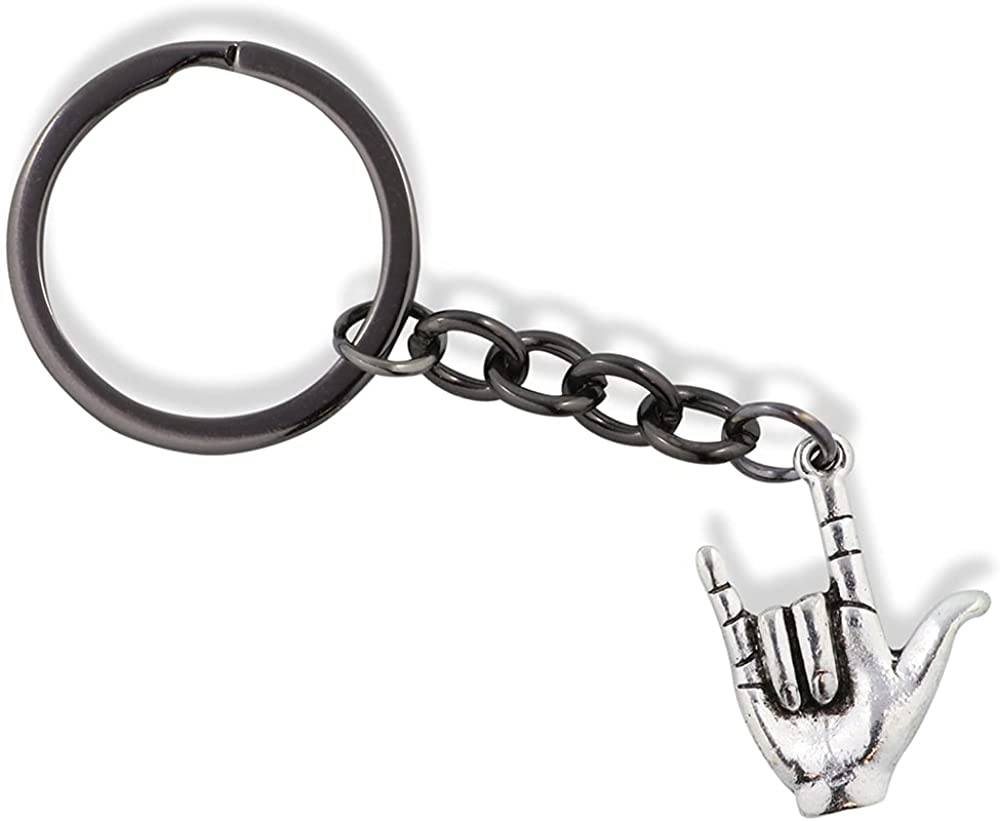 I Love You Keychain | ASL Hand Sign Charm Keyring Or Love Gifts Of Sign Language Of American Sign Language A Great Love Keychain Or I Love You Keychain For Boyfriend Or Girlfriend Sign Language Gifts