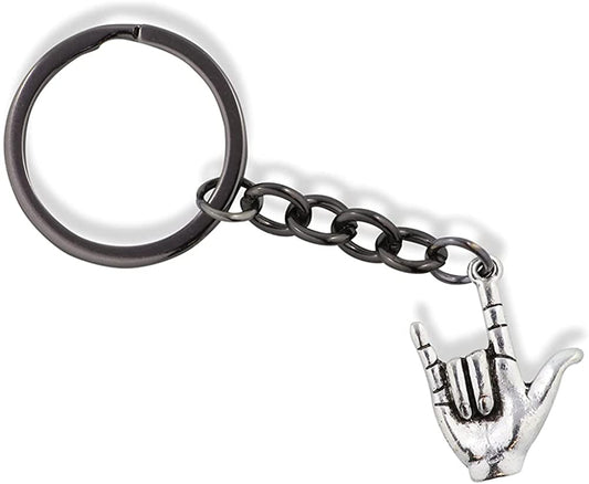 I Love You Keychain | ASL Hand Sign Charm Keyring Or Love Gifts Of Sign Language Of American Sign Language A Great Love Keychain Or I Love You Keychain For Boyfriend Or Girlfriend Sign Language Gifts