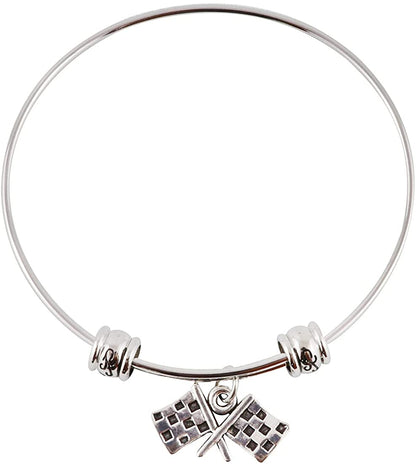 Checkered Racing Flags Fancy Bangle