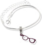 Eye Glasses Frame Snake Chain Charm Bracelet