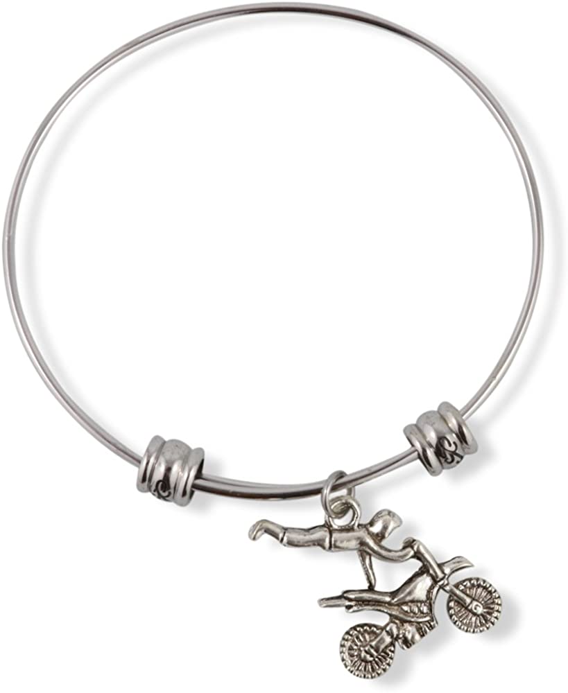 Emerald Park Jewelry Motocross Superman Trick on Motorcycle Fancy Bangle