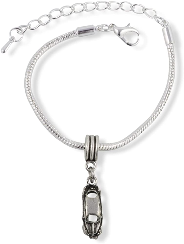 Car ( 3D looks like a beetle from the front ) Snake Chain Charm Bracelet
