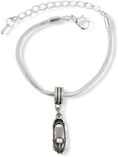 Car ( 3D looks like a beetle from the front ) Snake Chain Charm Bracelet